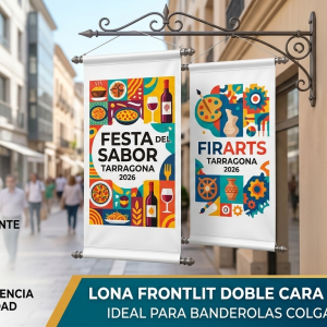 Lona Frontlit Doble Cara Premium 510g (Doble Cara Blockout)